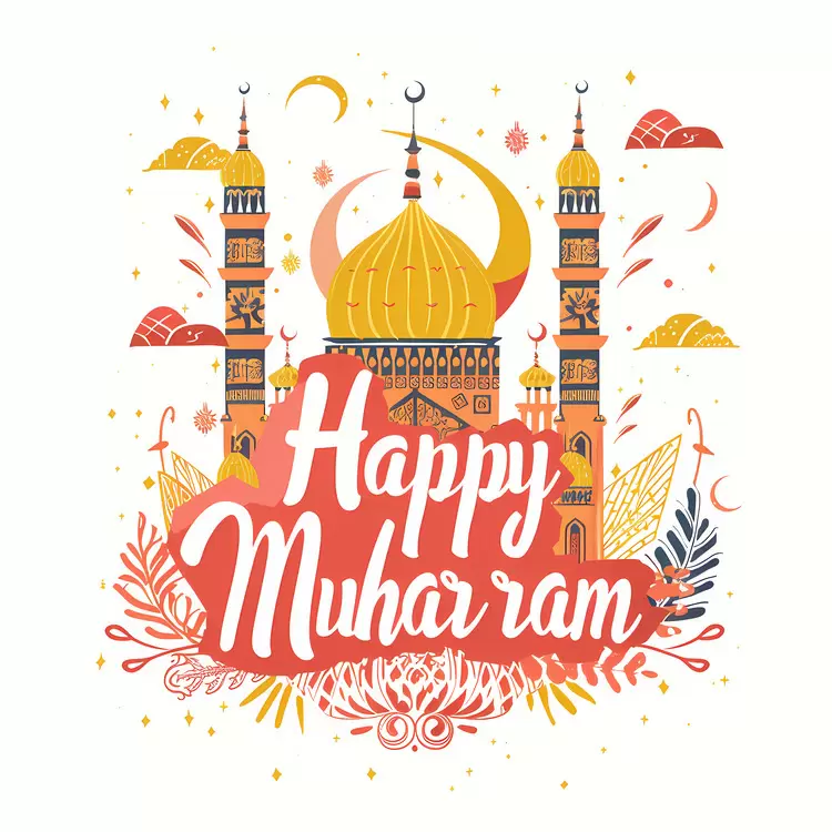 happy mohammed day religious building Happy Muharram middle eastern architecture minaret
