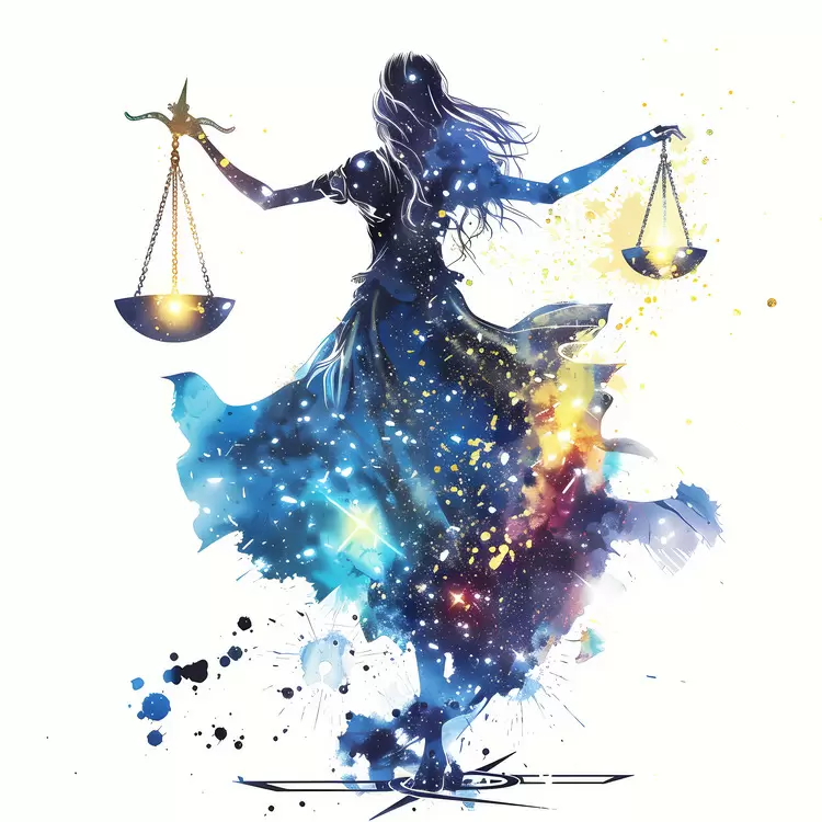 blue Libra scales of justice art scale of justice