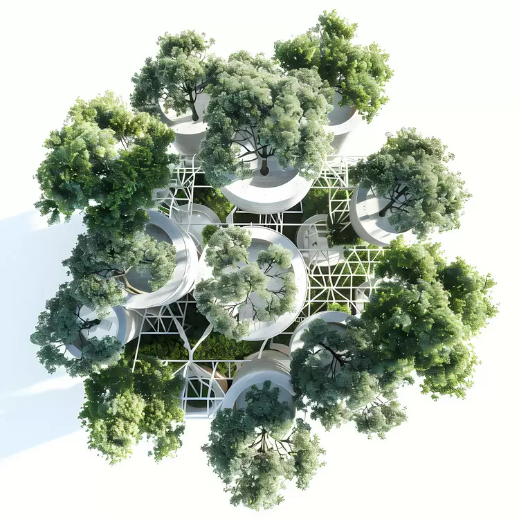 Sustainability Plant life architecture tree top view Green spaces Biodiversity