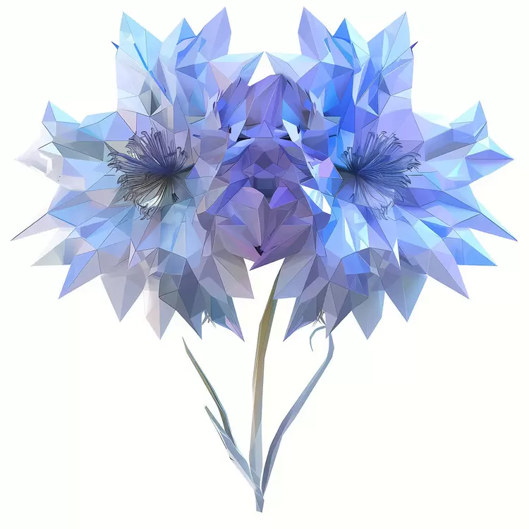 Digital art Lenticular Unconventional Geometric blue