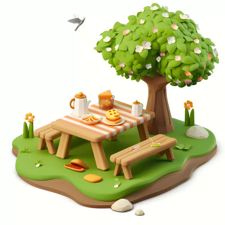 outdoor people trees cake food