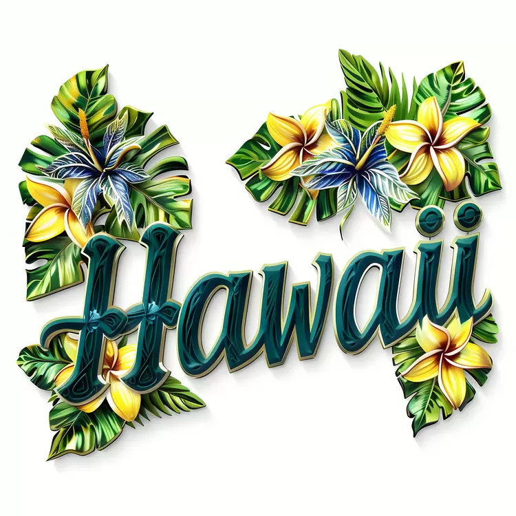 islands leaves lush flowers hawaiian