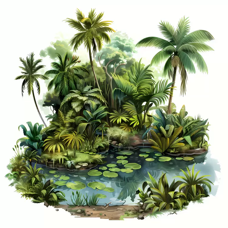 Lily pads Pond Water lilies Tall grass Foliage
