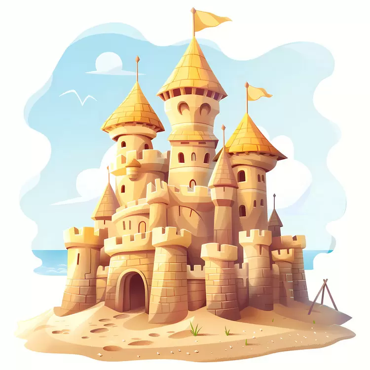 medieval sunset royalty sandy terrain moat