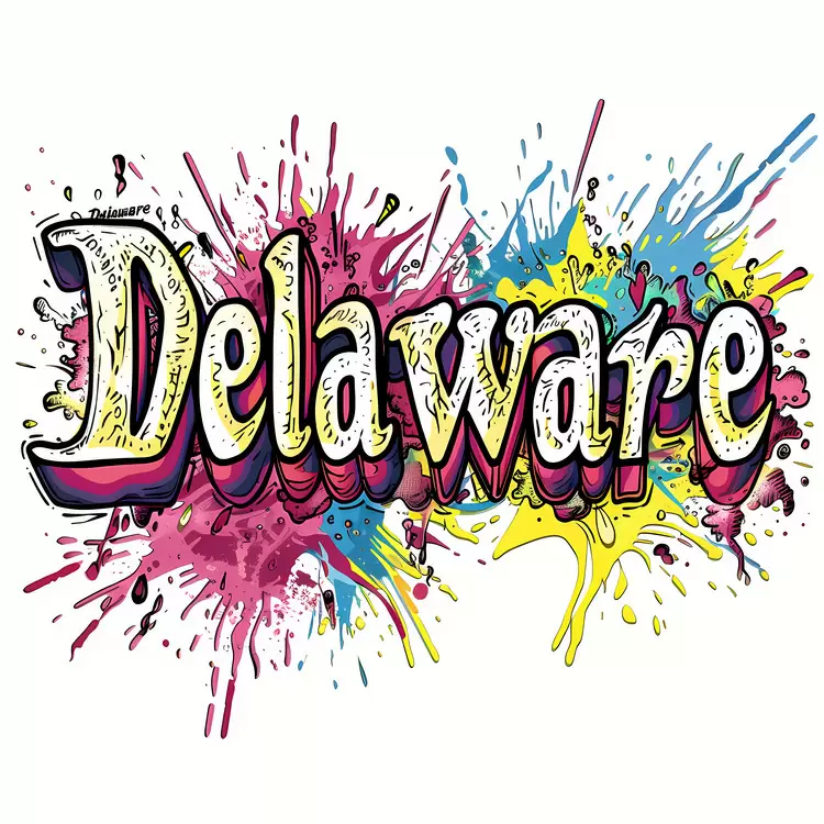 Colored paint splatters Colorful splatters Delaware Watercolor splash
