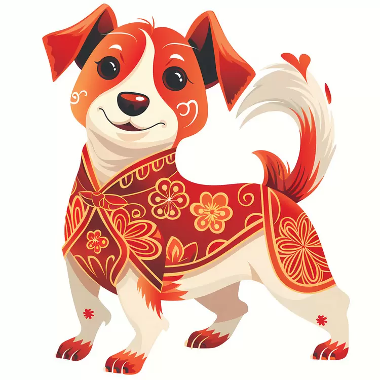 red envelope vintage dog Chinese Zodiacs cny