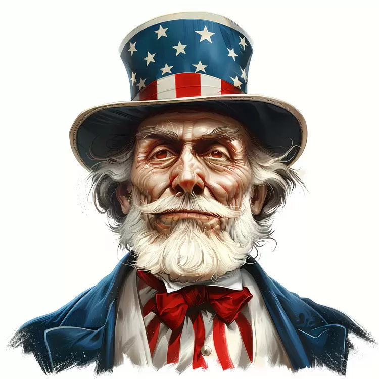 Uncle Sam portrait Vintage Uncle Sam Uncle Sam illustration Uncle Sam character