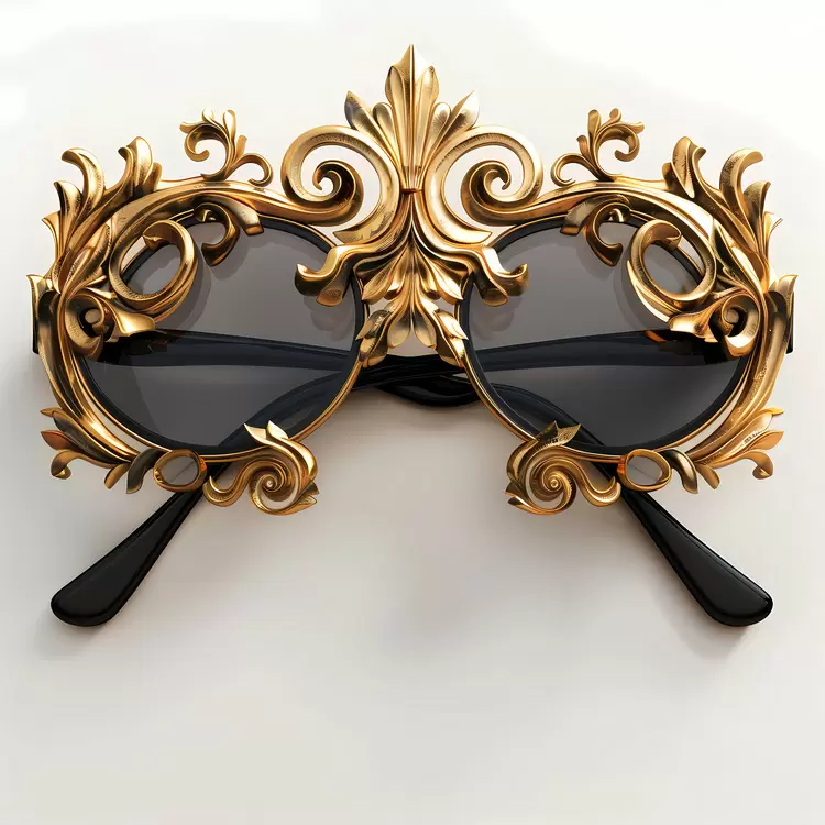 ornate design vintage style 10 golden sunglasses intricate etching