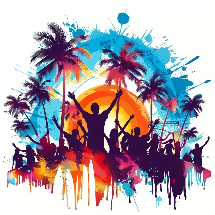event party music revelry beach
