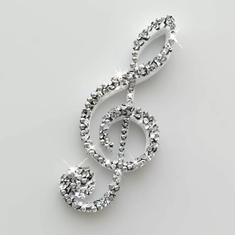 treble staff shimmering treble clef glittering music notes sparkling treble clef