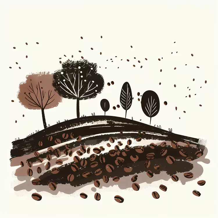 landscape Coffee beans trees mountains