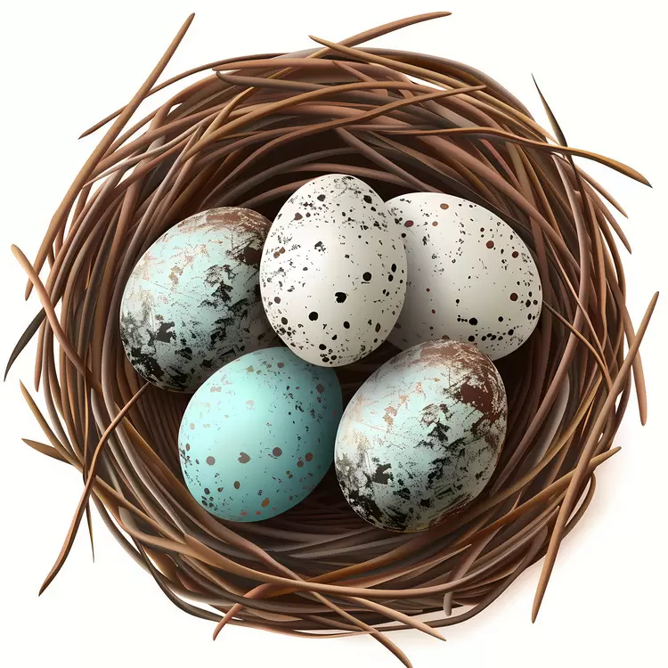 bird eggs blue spots brown feathers blue specks