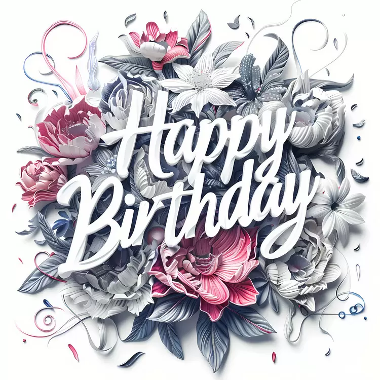 Watercolor effect Abstract composition Floral design White background Calligraphy lettering