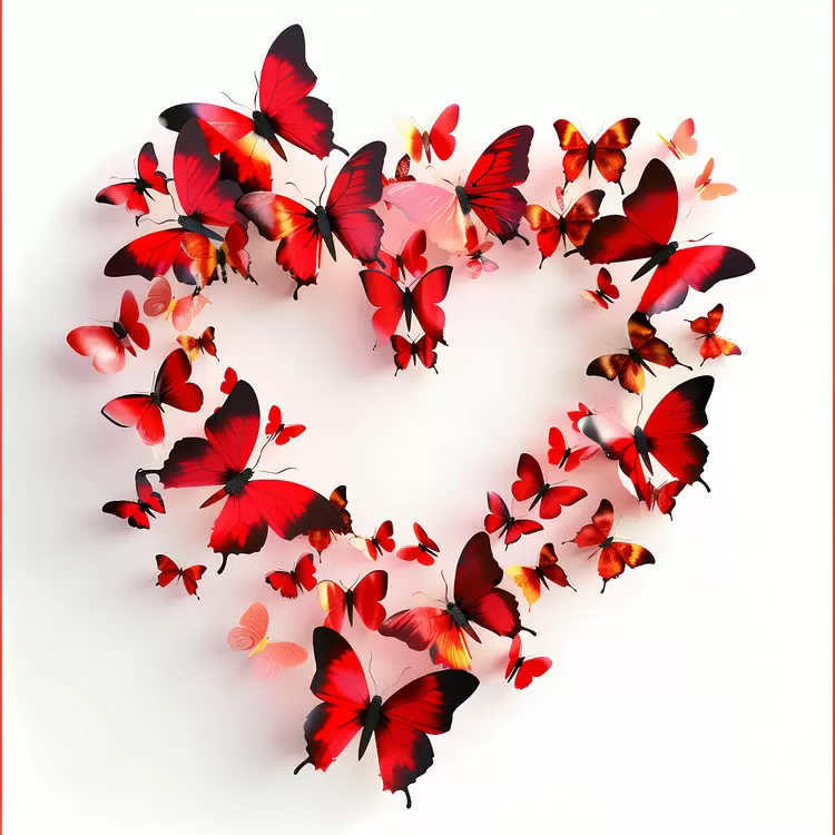 flying red whimsical colorful nature