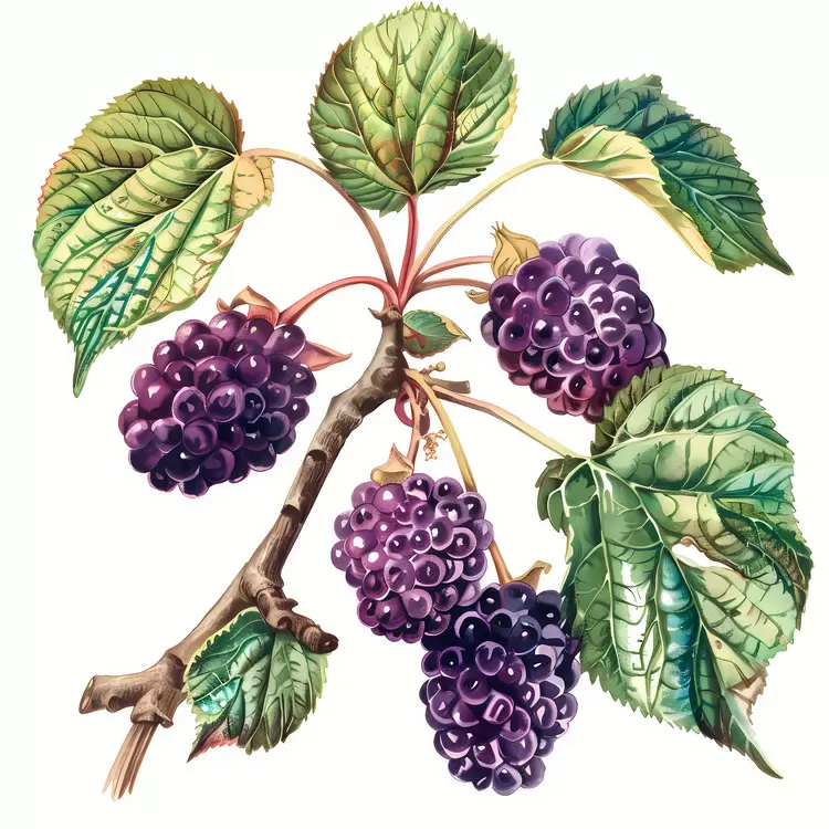 mulberries organic fruit blackberries ripe fruit foliage