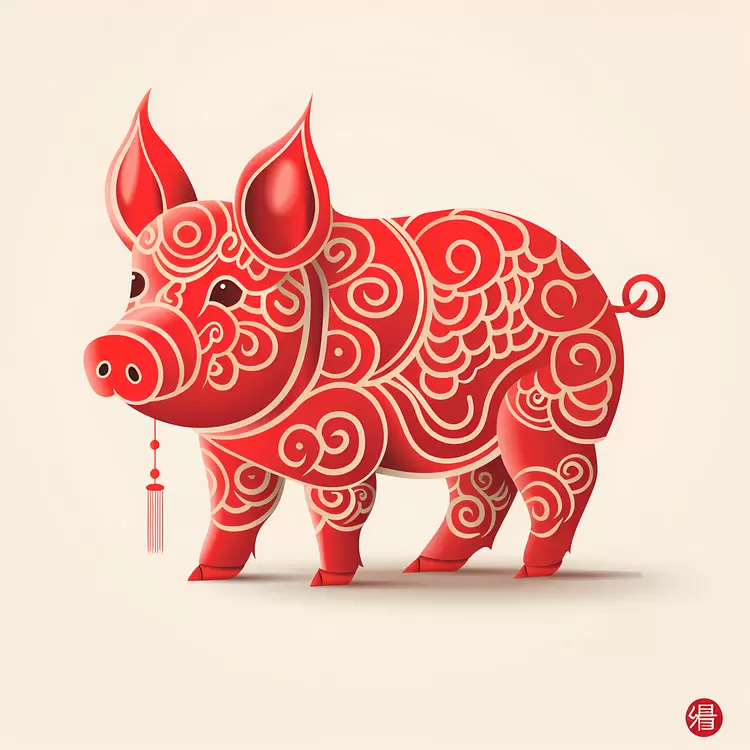 pig zodiac artistic lucky cute