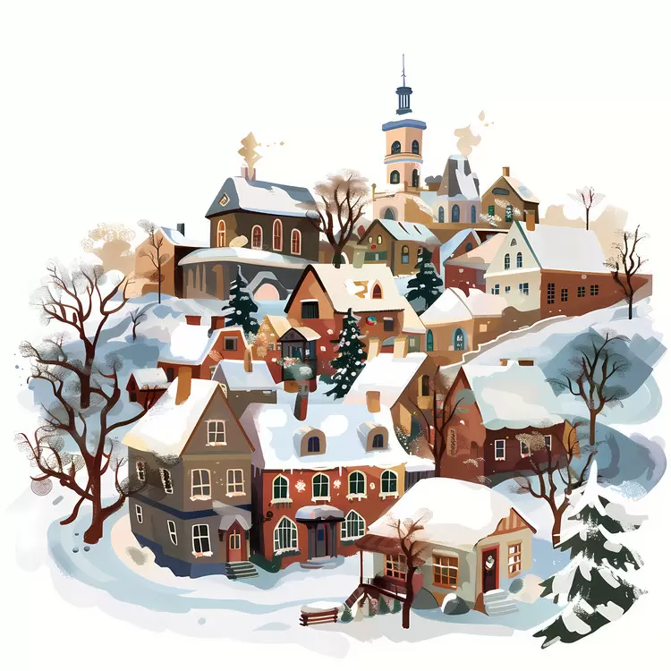 wintry scene winter landscape festive atmosphere holiday atmosphere Christmas decorations