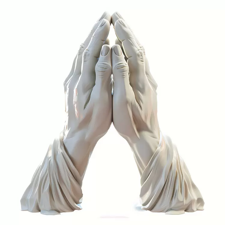 peacefulness art praying hands statue