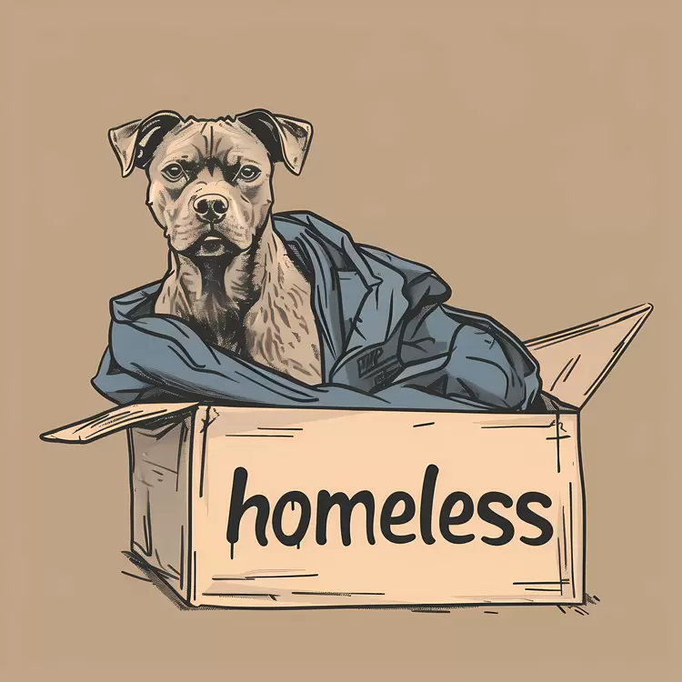 in a box International Homeless Animals Day sad eyes dog