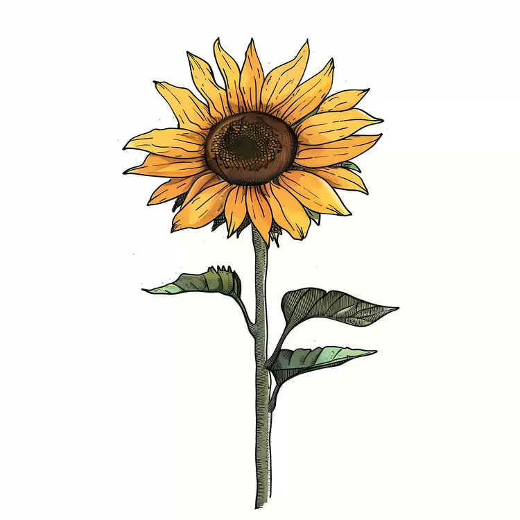 Bold Vibrant Sunflower Radiant Petal