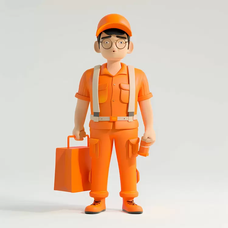 Painter Orange worker Construction worker Craftsman Tradesman