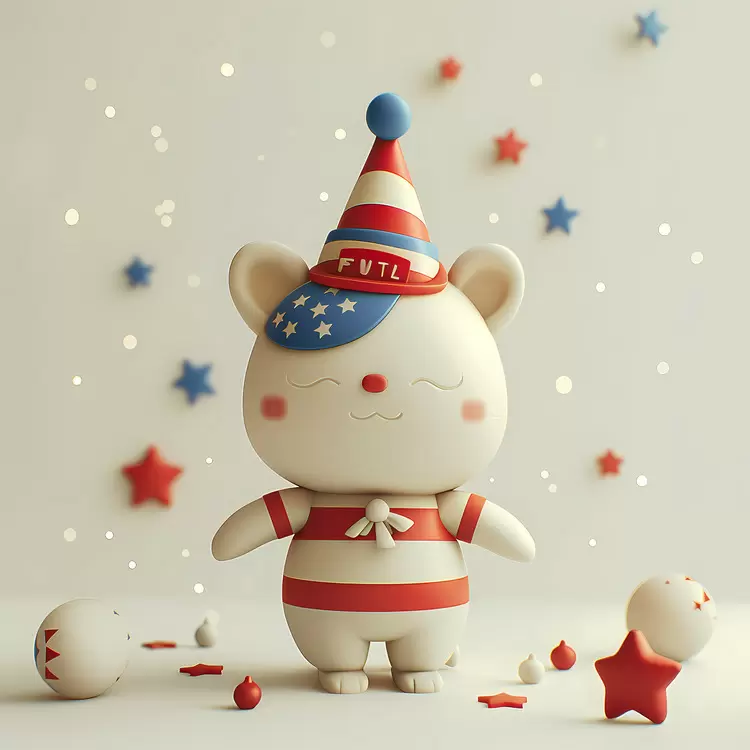 adorable lively cute jubilant 4th Of July