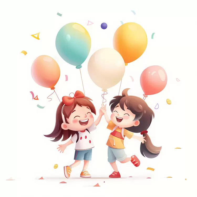 Joy Children Party Outdoors Happiness