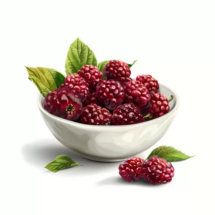 mulberries raspberries juicy round delicious
