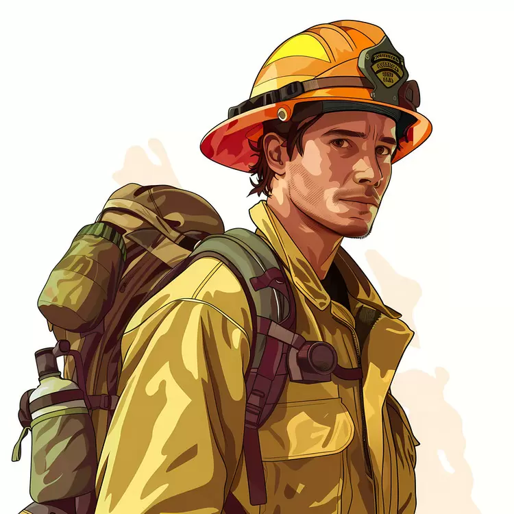 fire gear emergency gear hard hat backpack leather gloves