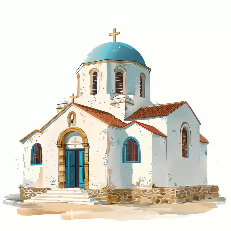 Church Religious iconography Christianity Detail of a facade Greek religion