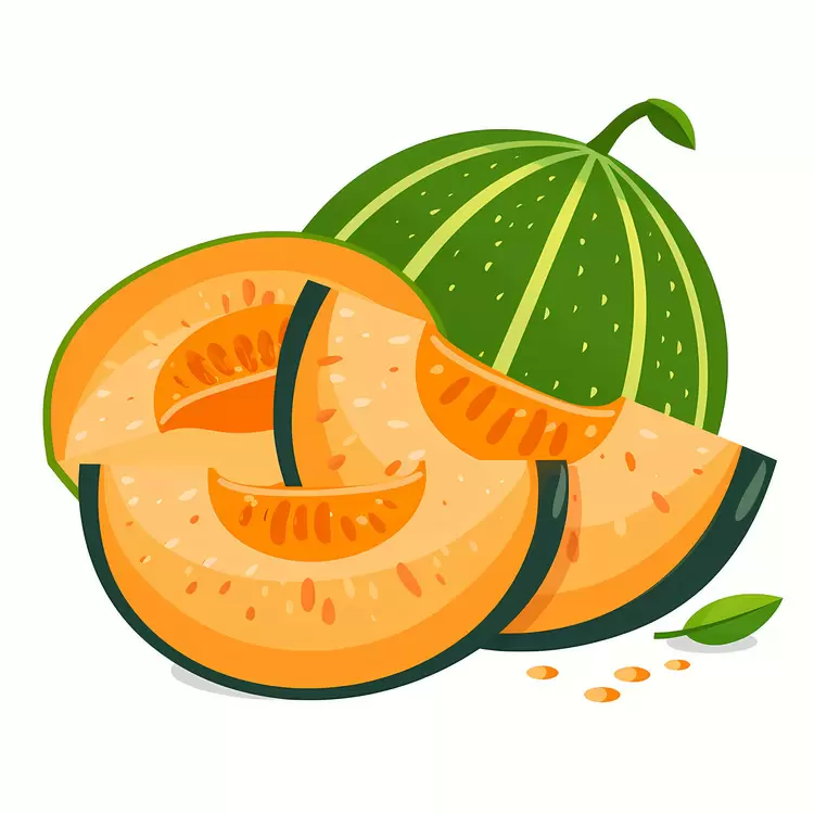 Juicy fruit Colorful fruit cantaloupes Yummy fruit Refreshing fruit