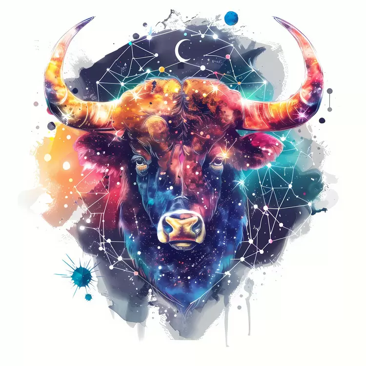 colorful astrological animal mythological nebular background