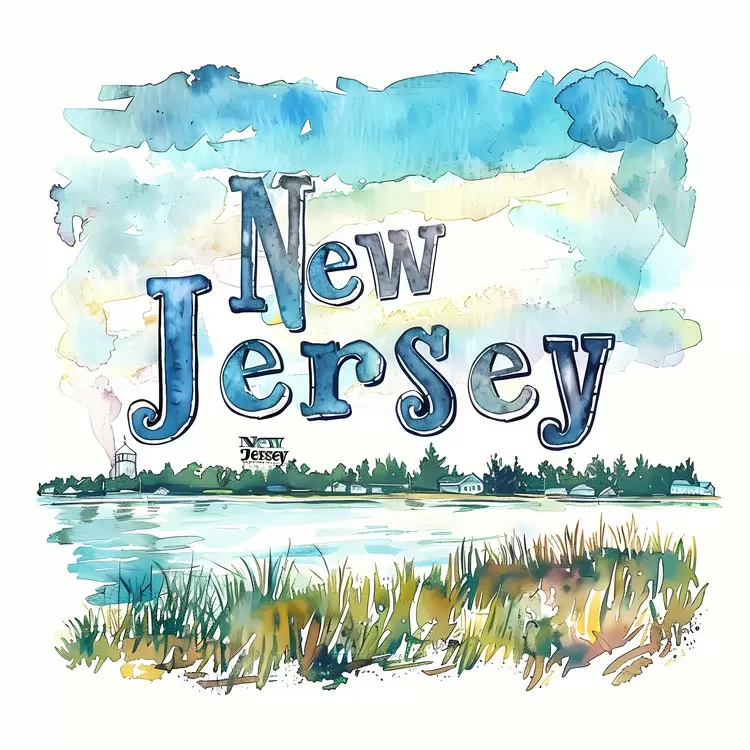 Ocean Skyline Waterscape Skyscape Watercolor