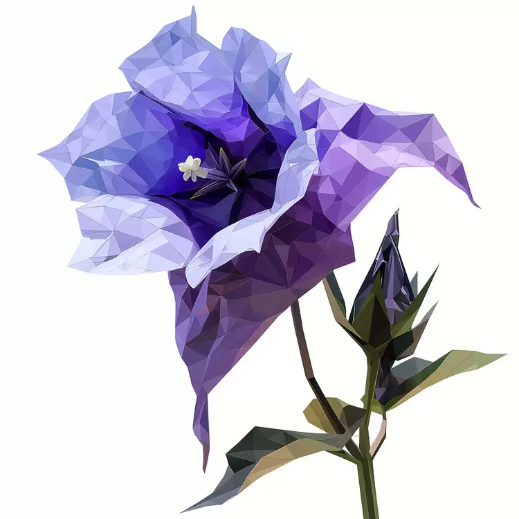 blue flower abstract monochromatic rectangular