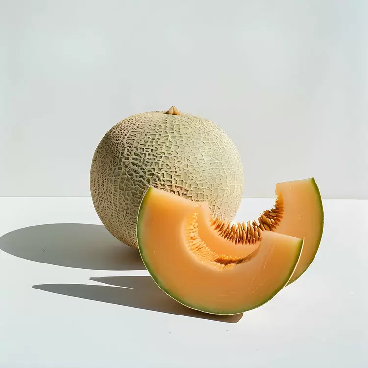 Shot Food Melen cantaloupes Cutting board