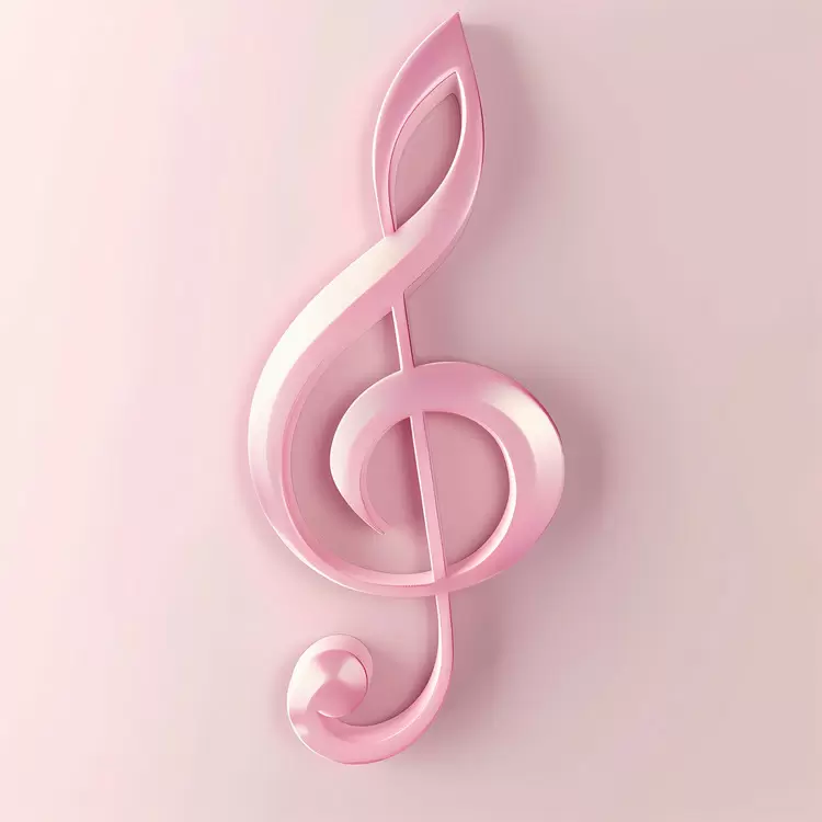 keyboard music symbol instrument note pink