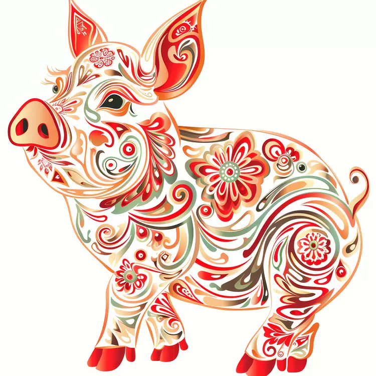 Lunar New Year Swirl pattern Lucky symbol Cultural icon Colorful design