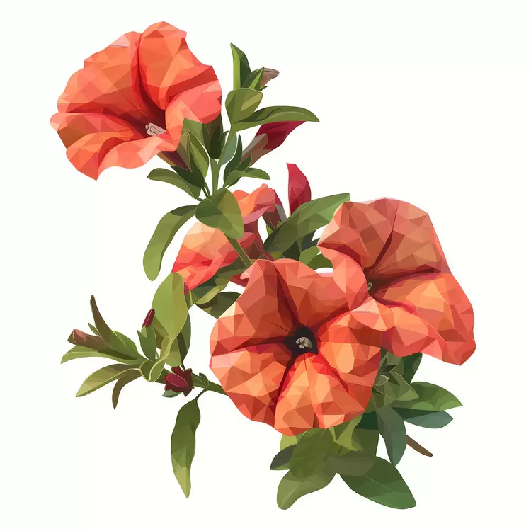 Red flowers Fresh Contemporary Modern