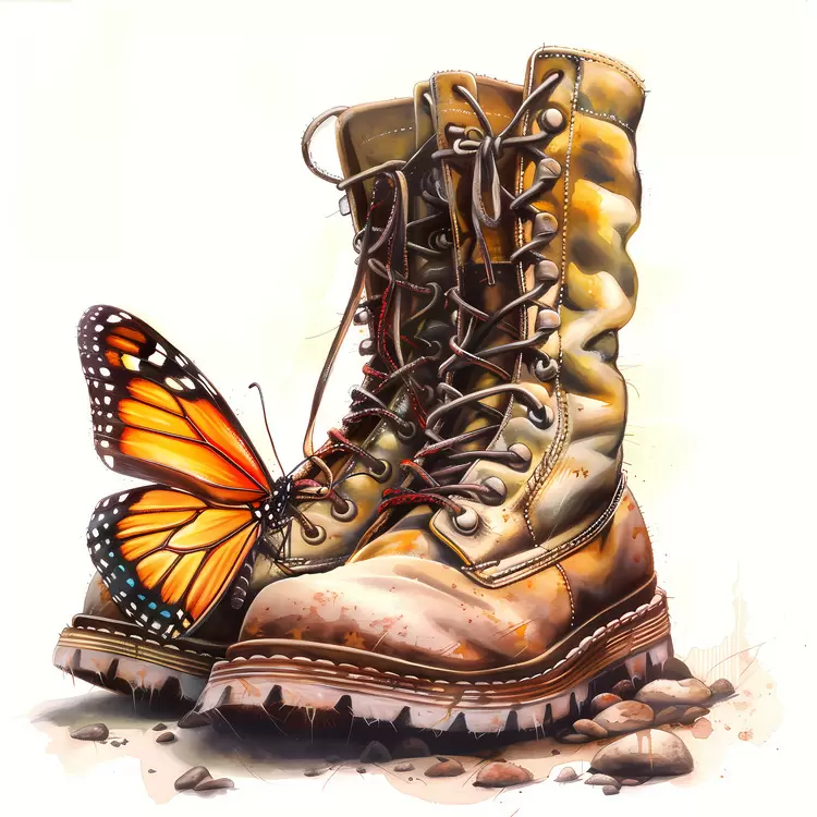 butterfly nature brown beige realistic