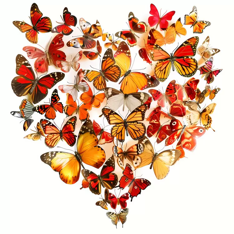 Butterflies Colors Flapping butterfly Heart