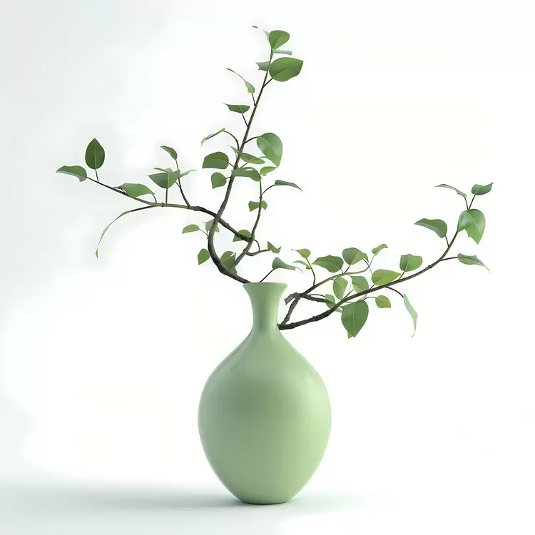 Vase Glossy Delicate Botanical Vibrant