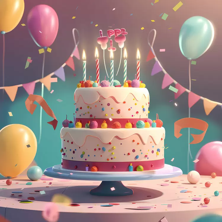 Colorful Party Happy birthday Festive