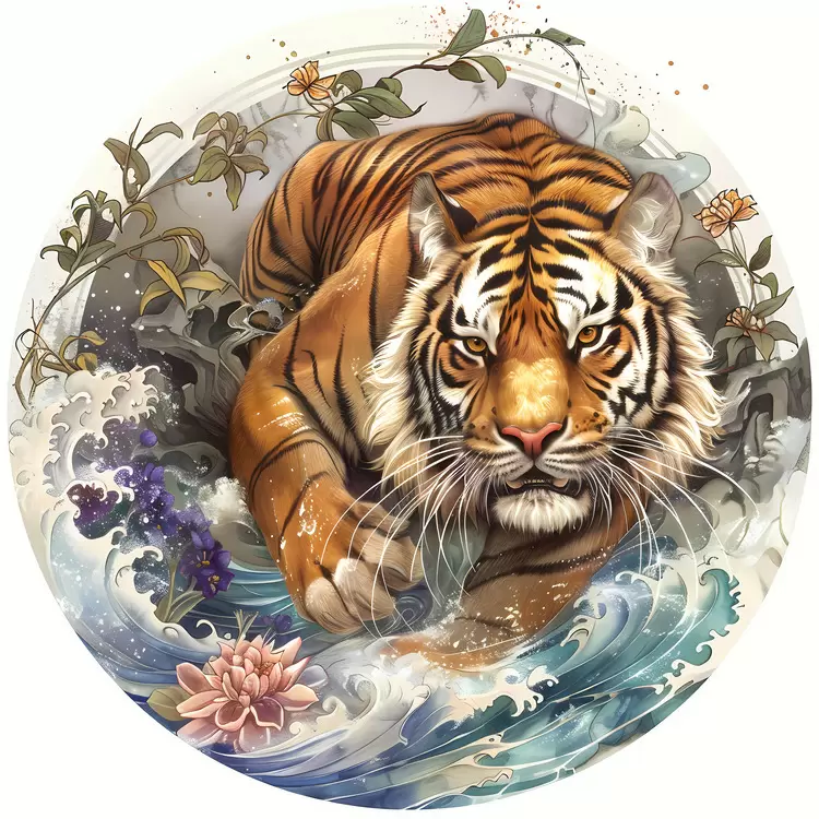 Water Jungle Swimming Nature Tiger