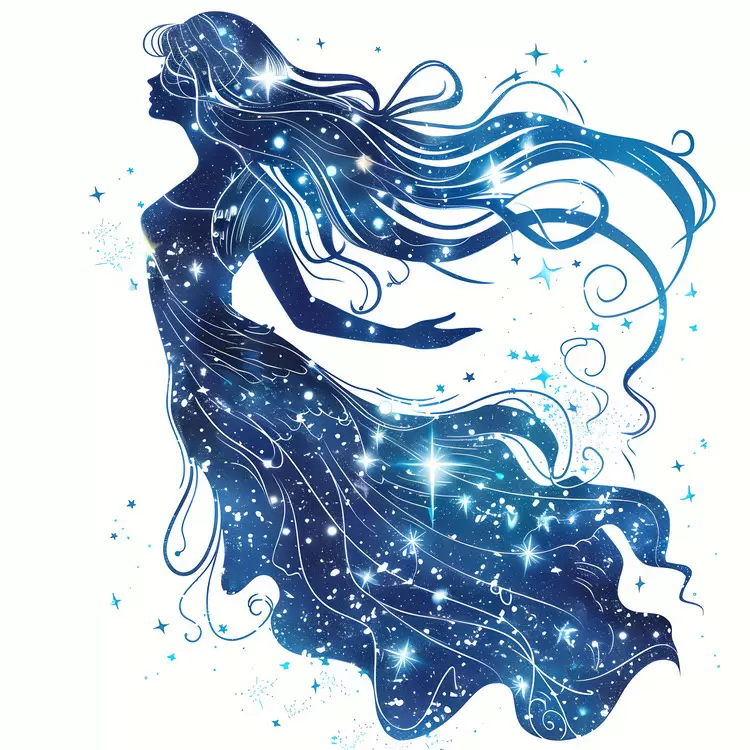 Twinkling Stars Glowing Night Sky Aquarius