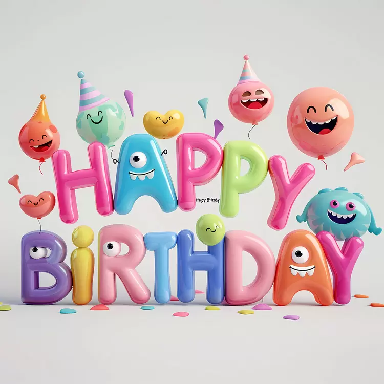 smiling monster funny balloons colorful birthday monster party cute monsters