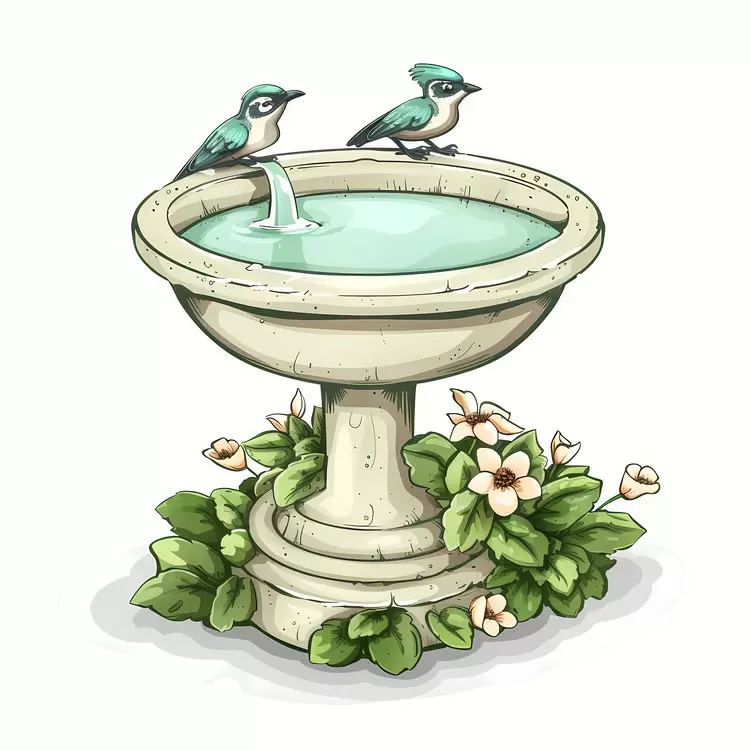 fountain whimsical elegant Bird Bath decorative