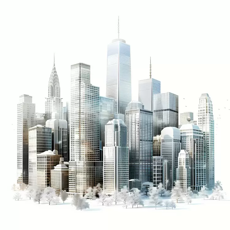 Modern Urban 360 Views Metropolitan Area Skyscraper