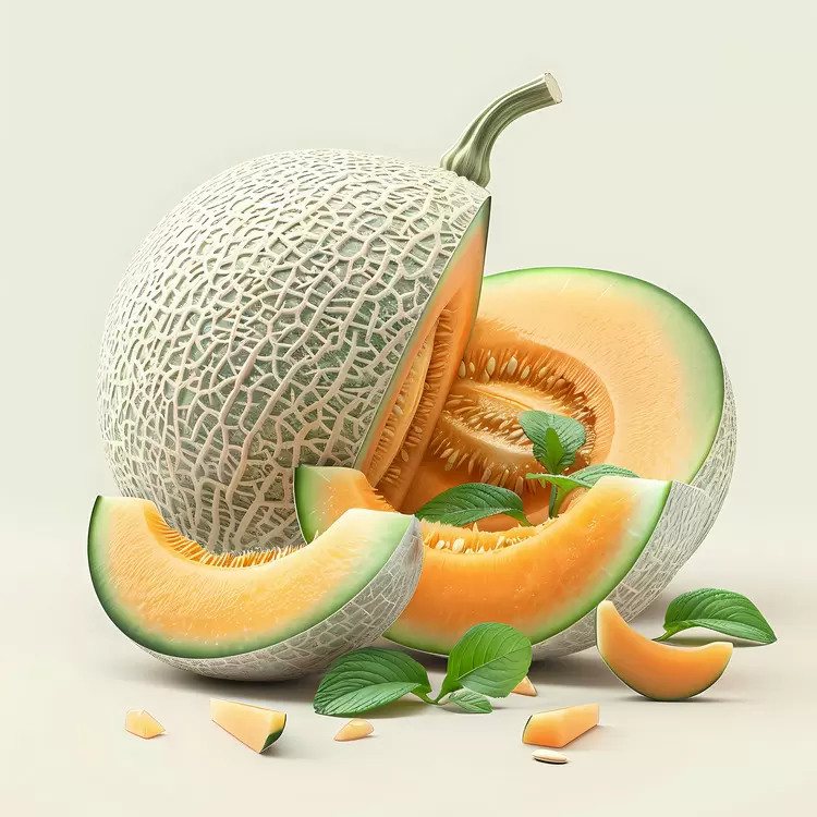 spoon green fruit slice ripe
