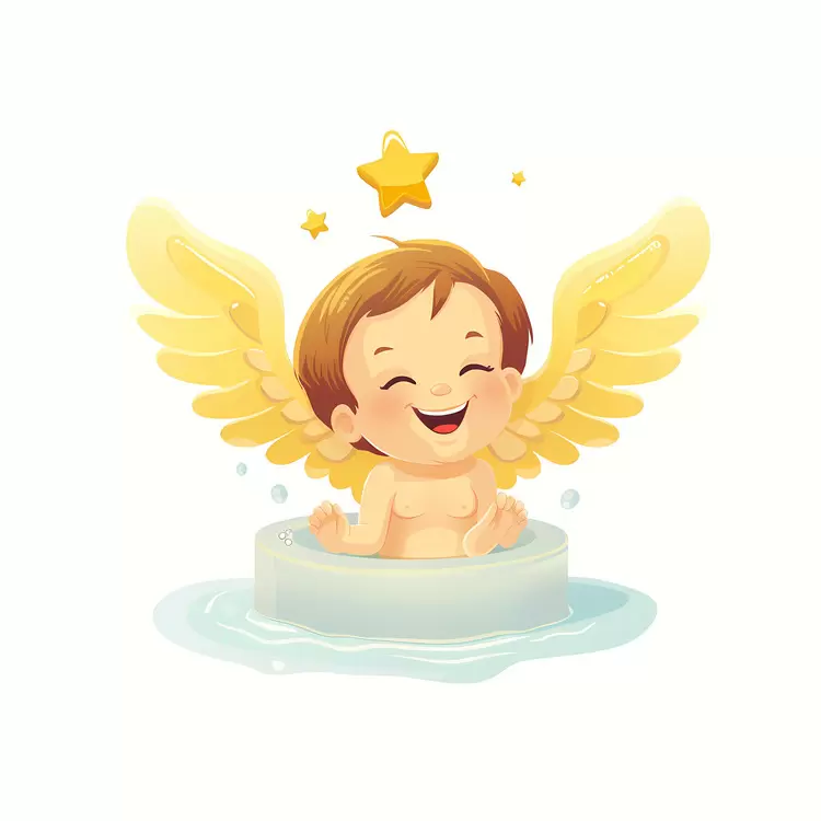 Heavenly Child Waterbaby Tiny Winged One Angels of Babies Baby Angel