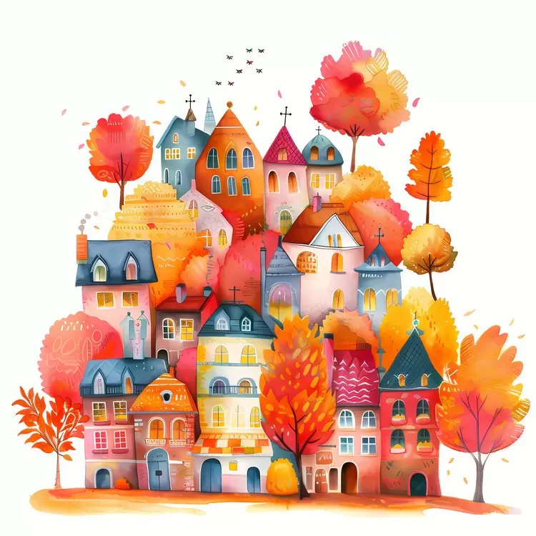 city urban cottages landscape houses